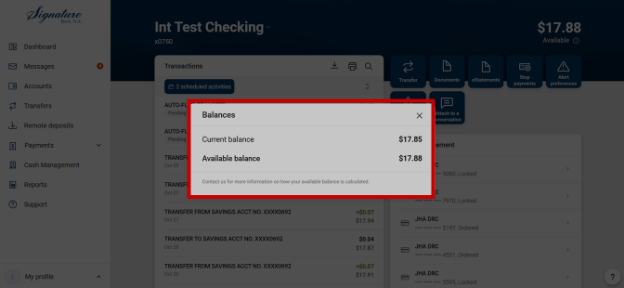 Viewing Current and Last Statement Balances 5